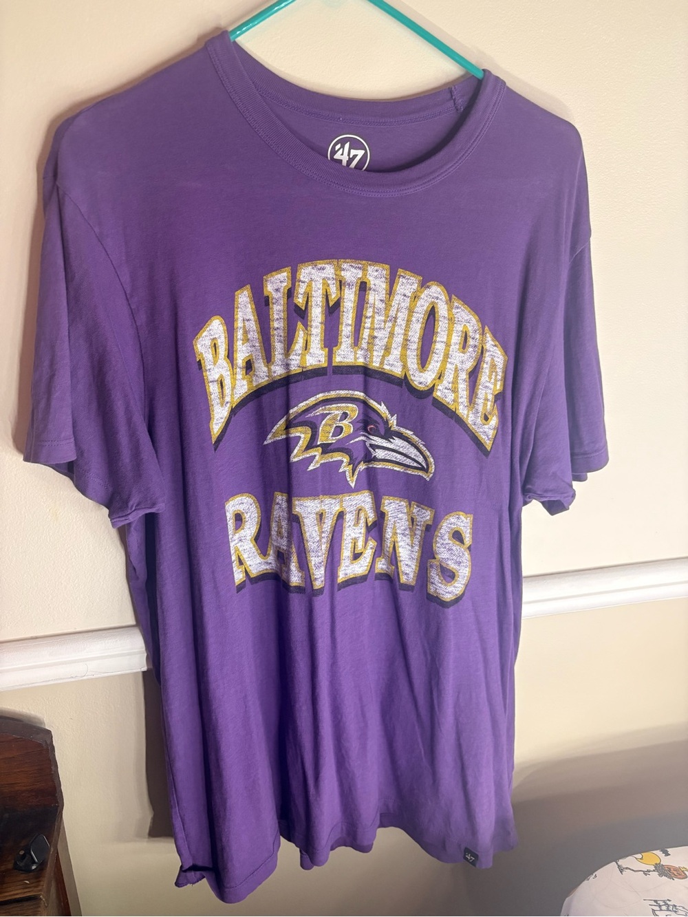 47 Baltimore Ravens Purple Graphic Tee with Team Logo